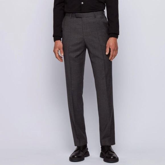 Hugo Boss NEW Men’s Grey Slim Fit Dress Pants 40R Slacks Trousers - Picture 1 of 8